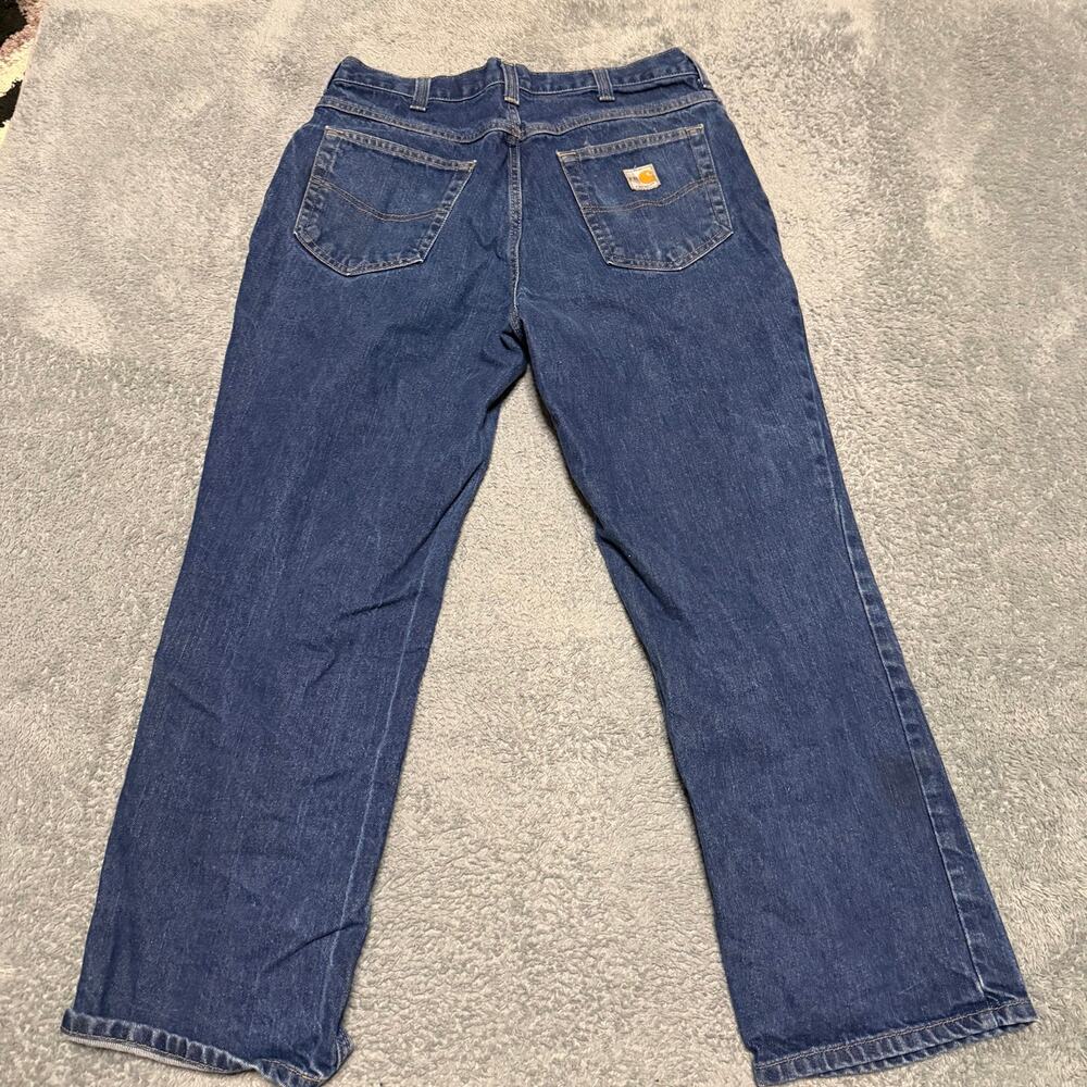 Carhartt FR Jeans Mens 34 x30 Fire Resistant Blue Denim Workwear
